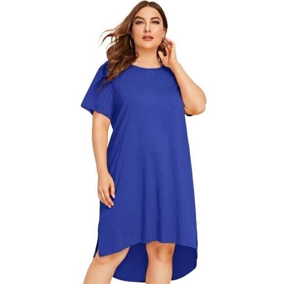 Shein Curve. Women's High-Low T-Shirt/Tunic Oversized‎ Fit Loose Size 0xl Dress. - Picture 1 of 8